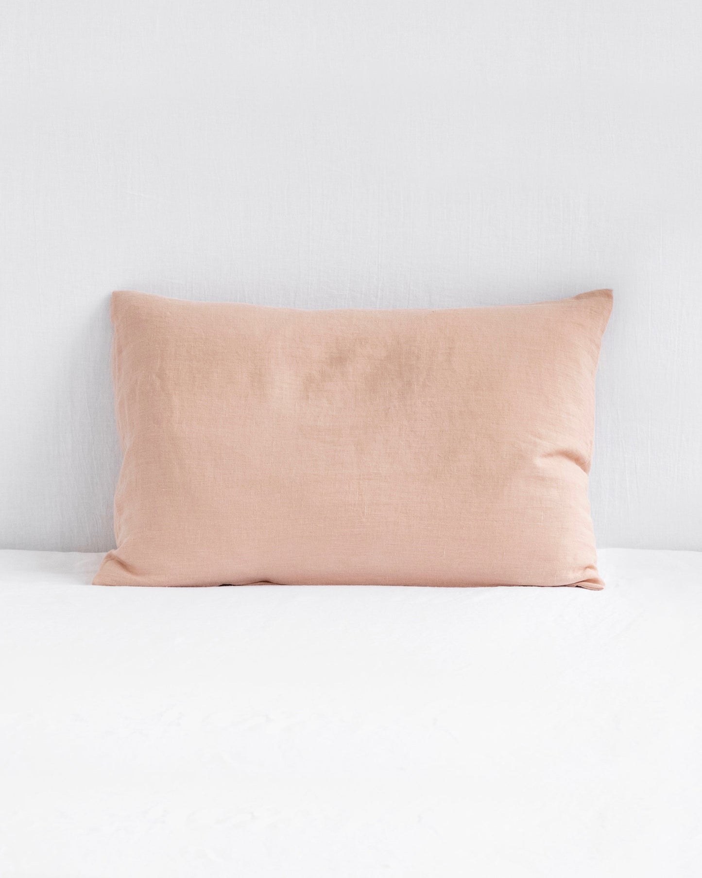 Peach linen pillowcase - MagicLinen