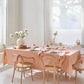 Custom size Peach linen tablecloth - MagicLinen