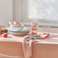 Custom size Peach linen tablecloth - MagicLinen