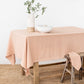 Custom size Peach linen tablecloth - MagicLinen
