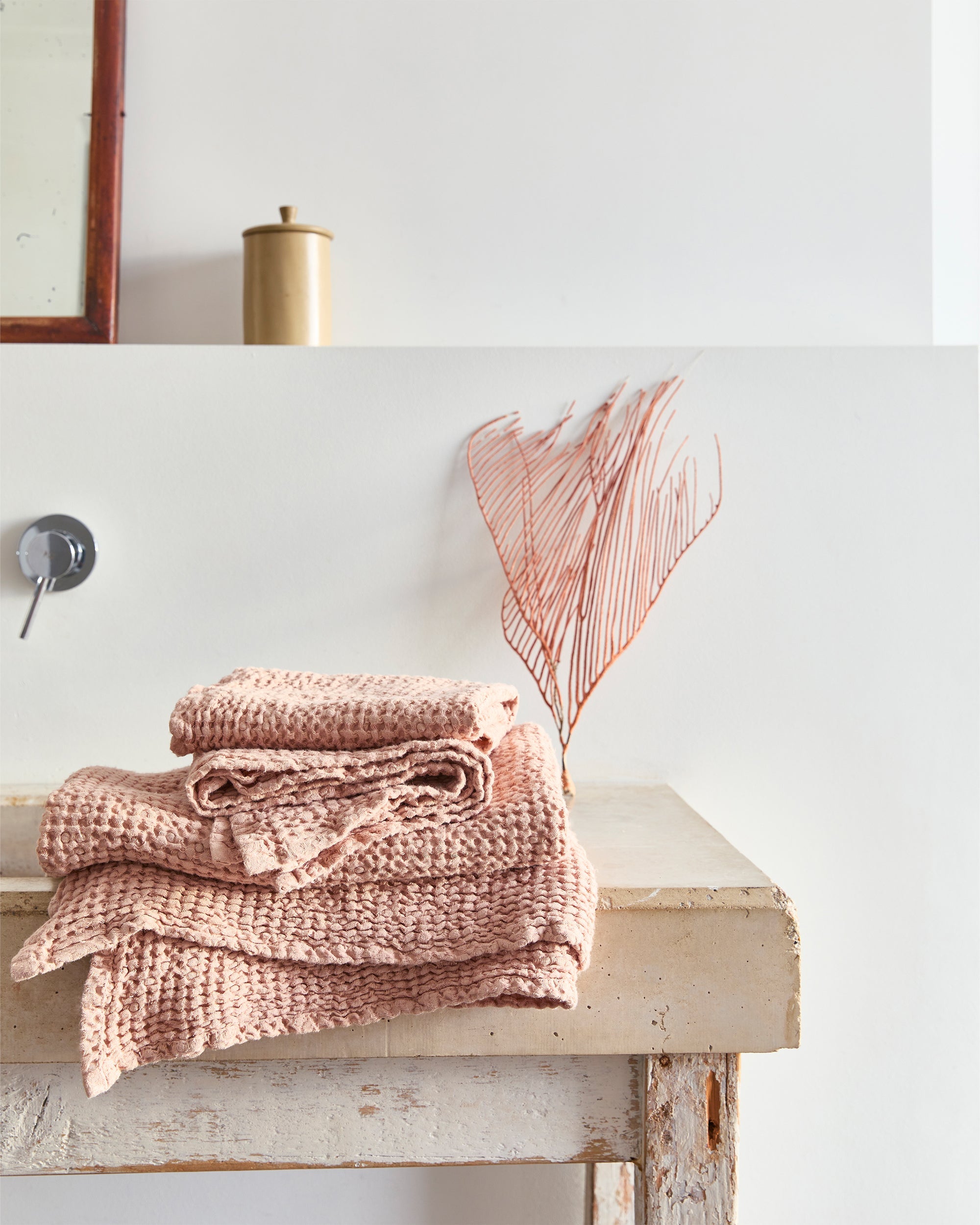 Peach outlet towel set