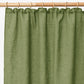 Custom size pencil pleat linen curtain panel (1 pcs) in Forest green - MagicLinen