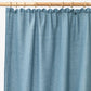 Custom size pencil pleat linen curtain panel (1 pcs) in Gray blue - MagicLinen