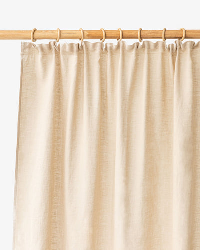 Custom size pencil pleat linen curtain panel (1 pcs) in Natural linen - MagicLinen