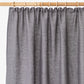 Custom size pencil pleat linen curtain panel (1 pcs) in Charcoal gray - MagicLinen