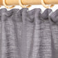 Custom size pencil pleat linen curtain panel (1 pcs) in Charcoal gray - MagicLinen