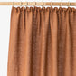 Custom size pencil pleat linen curtain panel (1 pcs) in Cinnamon - MagicLinen