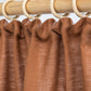Custom size pencil pleat linen curtain panel (1 pcs) in Cinnamon - MagicLinen