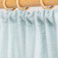 Custom size pencil pleat linen curtain panel (1 pcs) in Dusty blue - MagicLinen