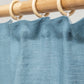 Custom size pencil pleat linen curtain panel (1 pcs) in Gray blue - MagicLinen