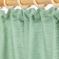 Custom size pencil pleat linen curtain panel (1 pcs) in Matcha green - MagicLinen