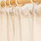 Custom size pencil pleat linen curtain panel (1 pcs) in Natural linen - MagicLinen