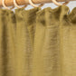 Custom size pencil pleat linen curtain panel (1 pcs) in Olive green - MagicLinen