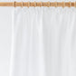 Custom size pencil pleat linen curtain panel (1 pcs) in White - MagicLinen