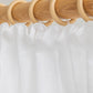Custom size pencil pleat linen curtain panel (1 pcs) in White - MagicLinen