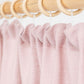 Custom size pencil pleat linen curtain panel (1 pcs) in Woodrose - MagicLinen