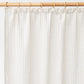 Custom size pencil pleat linen curtain panel (1 pcs) in Striped in natural - MagicLinen