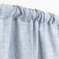 Custom size rod pocket linen curtain panel (1 pcs) in Blue melange - MagicLinen