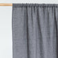 Custom size Rod pocket linen curtain panel (1 pcs) in Charcoal gray - MagicLinen