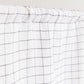 Custom size rod pocket linen curtain panel (1 pcs) in Charcoal grid - MagicLinen