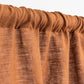 Custom size rod pocket linen curtain panel (1 pcs) in Cinnamon - MagicLinen
