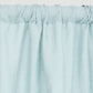 Custom size rod pocket linen curtain panel (1 pcs) in Dusty blue - MagicLinen