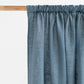 Custom size rod pocket linen curtain panel (1 pcs) in Gray blue - MagicLinen
