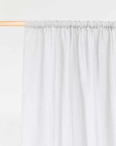 Custom size rod pocket linen curtain panel (1 pcs) in Light gray - MagicLinen