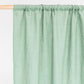 Custom size rod pocket linen curtain panel (1 pcs) in Matcha green - MagicLinen
