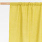 Custom size rod pocket linen curtain panel (1 pcs) in Moss yellow - MagicLinen