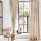 Custom size rod pocket linen curtain panel (1 pcs) in Natural linen - MagicLinen