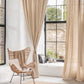 Custom size rod pocket linen curtain panel (1 pcs) in Natural linen - MagicLinen