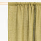 Custom size rod pocket linen curtain panel (1 pcs) in Olive green - MagicLinen