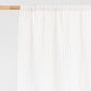 Custom size rod pocket linen curtain panel (1 pcs) in Striped in natural - MagicLinen