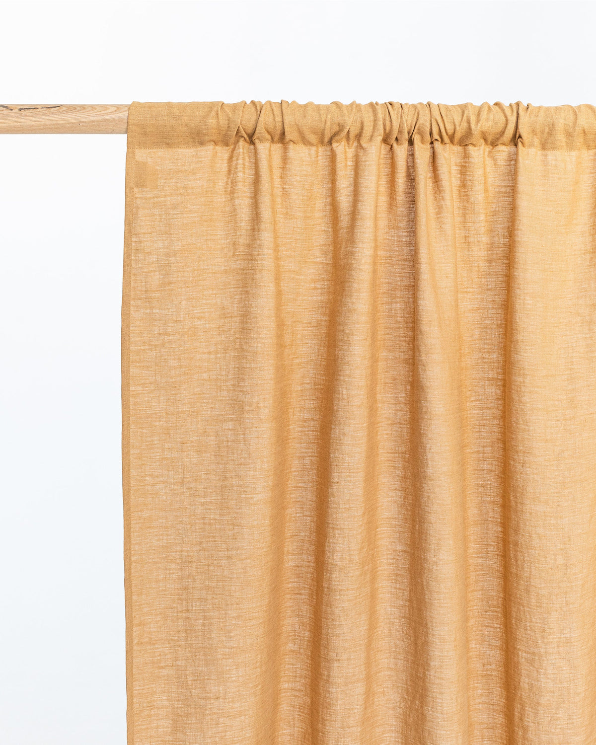 Rod pocket linen curtain panel
