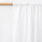 Custom size rod pocket linen curtain panel (1 pcs) in White - MagicLinen