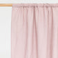 Custom size rod pocket linen curtain panel (1 pcs) in Woodrose - MagicLinen