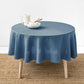Custom size round linen tablecloth in Gray blue - MagicLinen