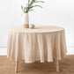 Custom size round linen tablecloth in Natural linen - MagicLinen