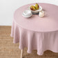 Custom size round linen tablecloth in Woodrose - MagicLinen