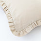 Custom size ruffle trim linen pillowcase in Natural linen - MagicLinen