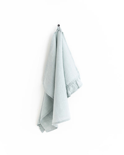 50% Linen Tea Towel - White