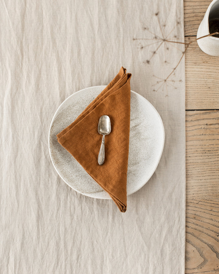 Cinnamon linen napkin set of 2 - MagicLinen