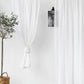 Sheer rod pocket linen curtain panel (1 pcs) - MagicLinen