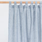 Custom size Tab top linen curtain panel (1 pcs) in Blue melange - MagicLinen