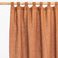 Custom size tab top linen curtain panel (1 pcs) in Cinnamon - MagicLinen