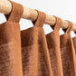 Custom size tab top linen curtain panel (1 pcs) in Cinnamon - MagicLinen