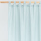 Custom size tab top linen curtain panel (1 pcs) in Dusty blue - MagicLinen