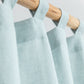 Custom size tab top linen curtain panel (1 pcs) in Dusty blue - MagicLinen