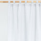 Custom size tab top linen curtain panel (1 pcs) in Light gray - MagicLinen